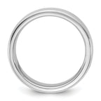 14K White Gold Domed Comfort-Fit Wedding Band 5.5mm