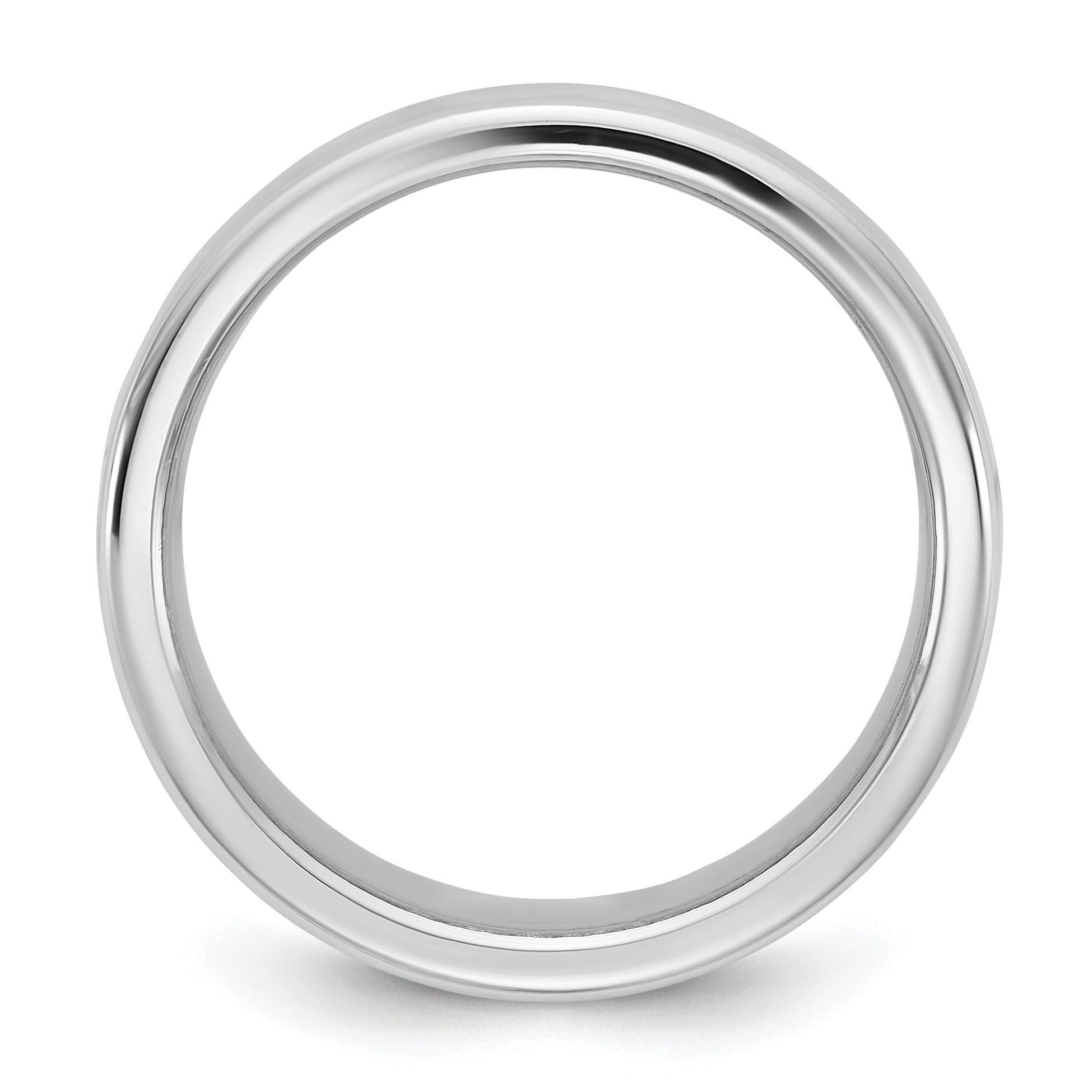 14K White Gold 9mm European Comfort Fit Wedding Band Secondary image