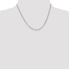 14k White Gold 2.2mm Flat Beveled Curb Chain