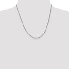 14k White Gold 2.2mm Flat Beveled Curb Chain