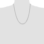 14k White Gold 2.2mm Flat Beveled Curb Chain