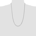 14k White Gold 2.2mm Flat Beveled Curb Chain
