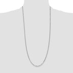 14k White Gold 2.2mm Flat Beveled Curb Chain