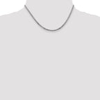 14K White Gold Solid Curb Chain Necklace 2.9mm