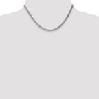 14K White Gold Solid Curb Chain Necklace 3.9mm