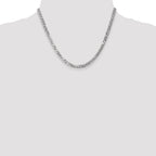 14K White Gold Solid Curb Chain Necklace 4.75mm