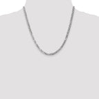 14K White Gold 20 inch 4.75mm Flat Beveled Curb with Lobster Clasp Chain