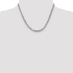 14K White Gold Solid Curb Chain Necklace 5.75mm