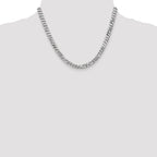 14K White Gold Solid Curb Chain Necklace 6.25mm