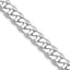 14K White Gold Solid Curb Chain Necklace 8.5mm