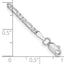 14K White Gold 8 inch 2.25mm Flat Figaro with Lobster Clasp Bracelet