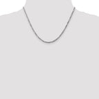 14K White Gold 18 inch 2.75mm Flat Figaro with Lobster Clasp Chain