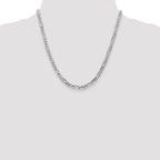 14K White Gold Solid Figaro Chain Necklace 4.5mm, 7–26 Inch - Sophia Jewelers