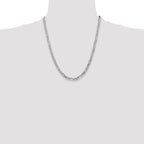 14K White Gold Solid Figaro Chain Necklace 4.5mm, 7–26 Inch - Sophia Jewelers