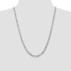 14K White Gold Solid Figaro Chain Necklace 4.5mm, 7–26 Inch - Sophia Jewelers