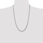 14K White Gold Solid Figaro Chain Necklace 4.5mm, 7–26 Inch - Sophia Jewelers