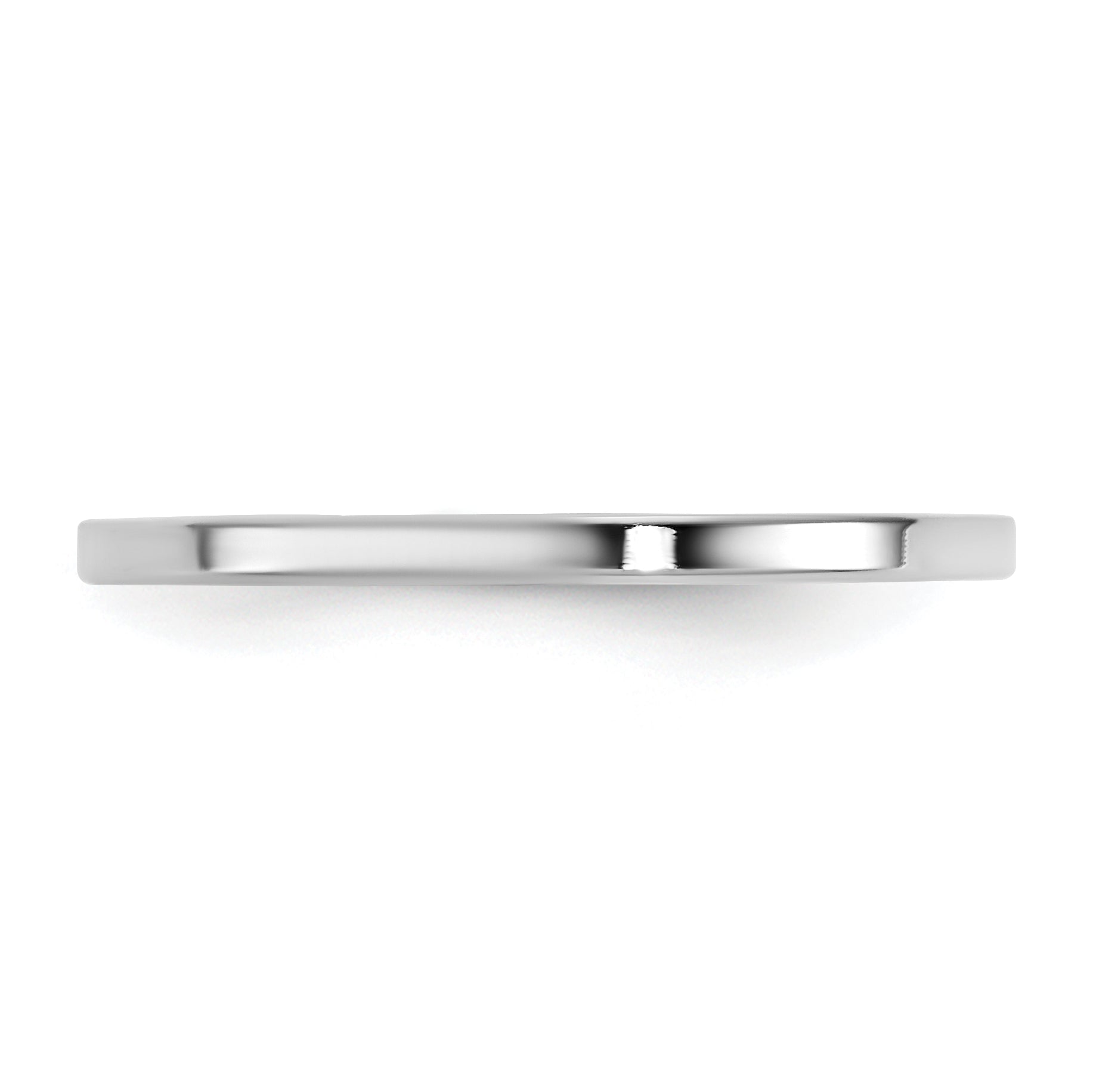 1.5mm 10K White Gold Standard Flat Comfort Fit Wedding Band - Sophia Jewelers