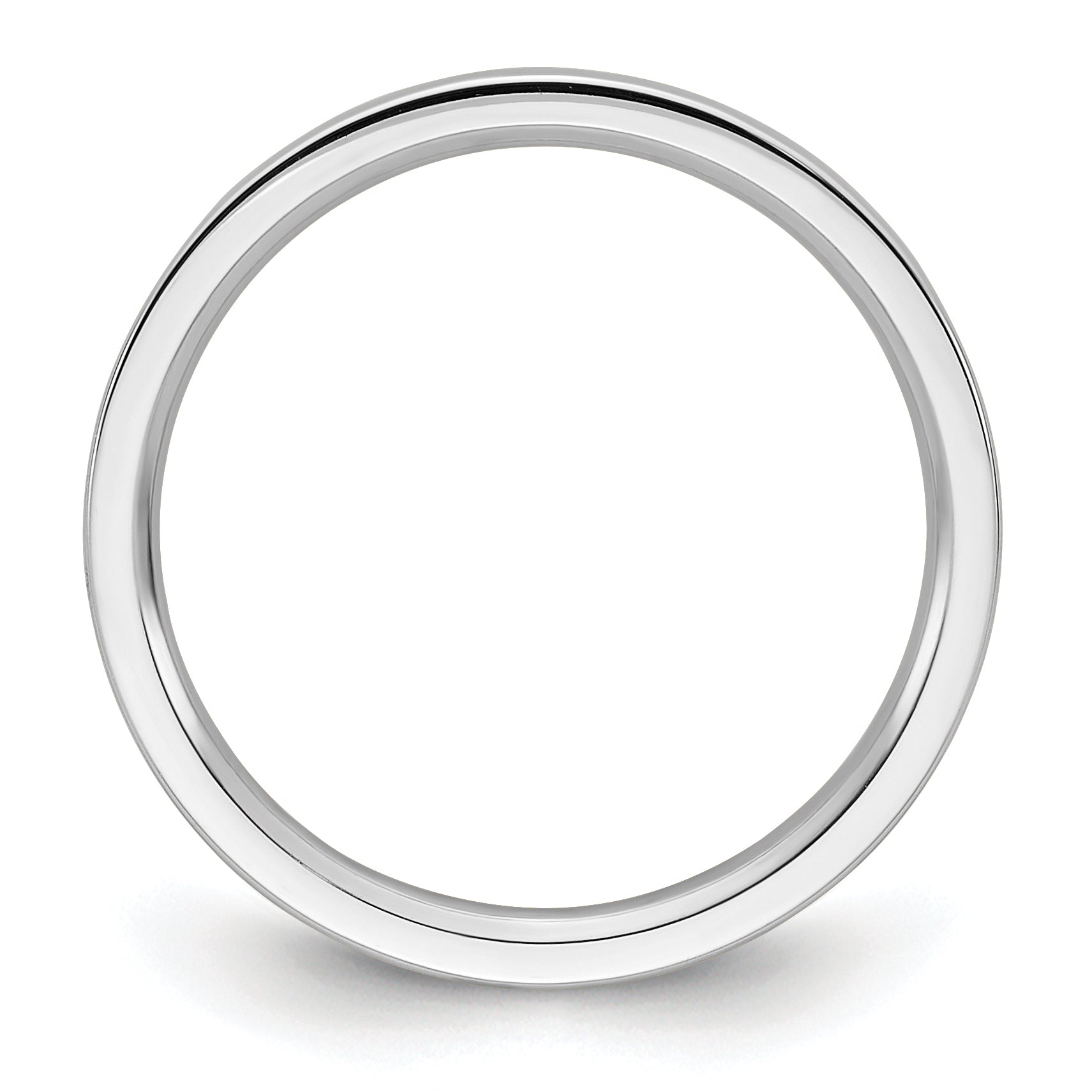 2.0mm 10K White Gold Standard Flat Comfort Fit Wedding Band - Sophia Jewelers