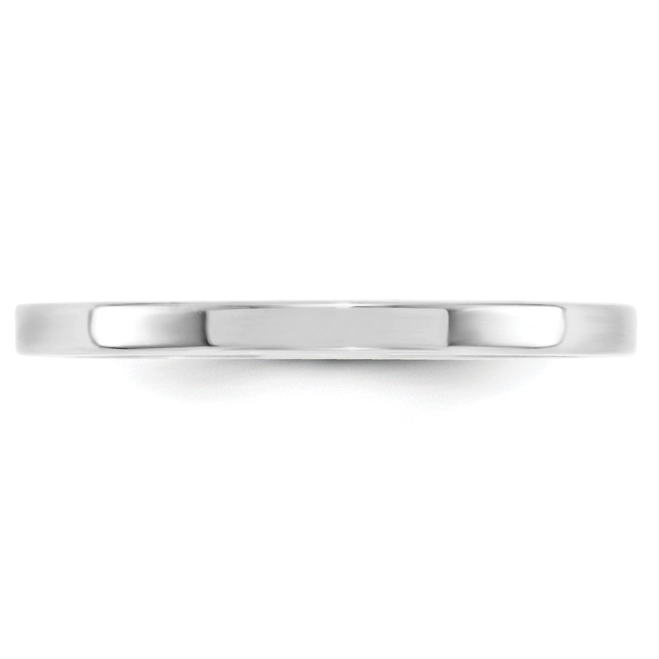2.0mm 10K White Gold Standard Flat Comfort Fit Wedding Band Secondary image
