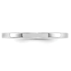 2.0mm 10K White Gold Standard Flat Comfort Fit Wedding Band - Sophia Jewelers