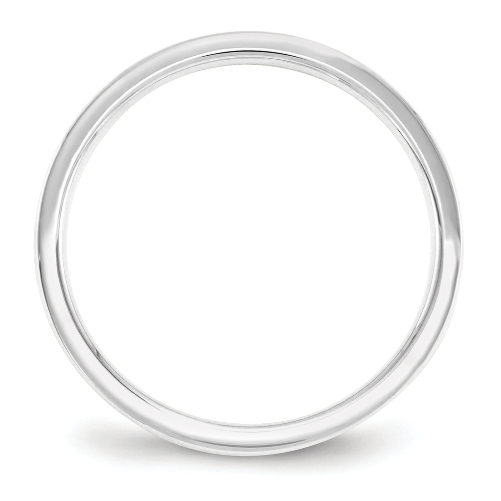 2.5mm 10K White Gold Standard Flat Comfort Fit Wedding Band - Sophia Jewelers