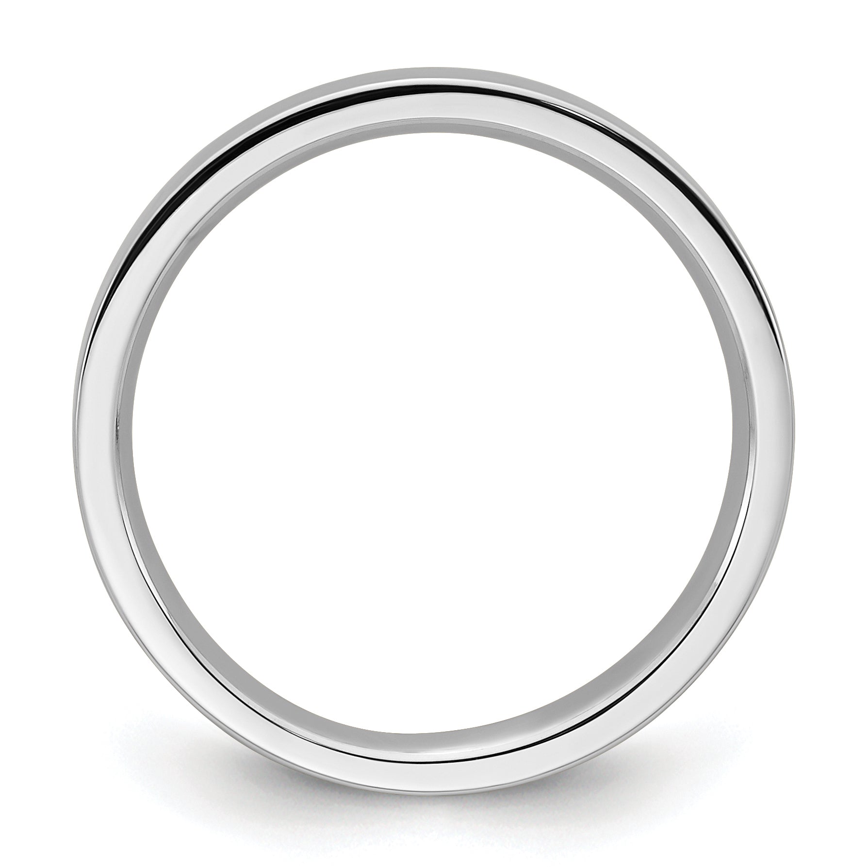 14K White Gold Flat Comfort-Fit Wedding Band 3mm
