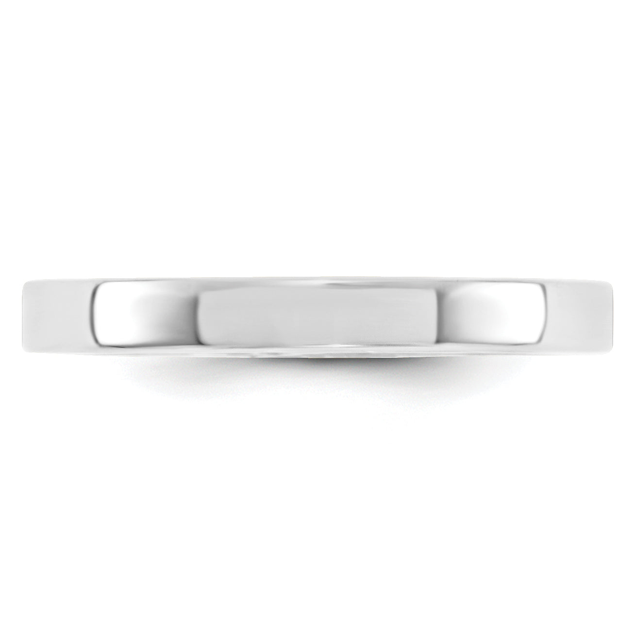 3.0mm 10K White Gold Standard Flat Comfort Fit Wedding Band Secondary image