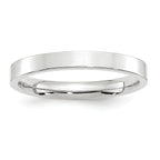 3.0mm 10K White Gold Standard Flat Comfort Fit Wedding Band - Sophia Jewelers