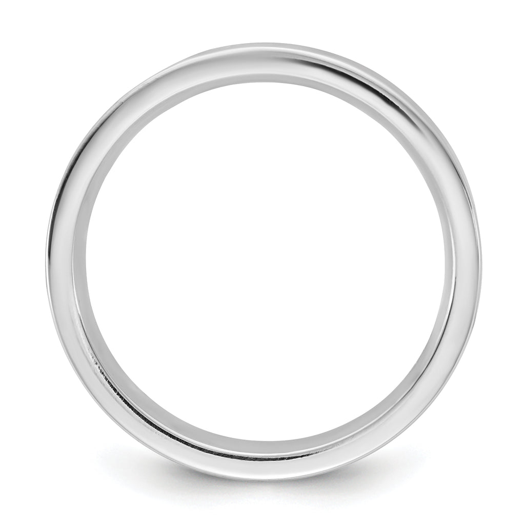 10K White Gold Flat Comfort-Fit Wedding Band 3.5mm