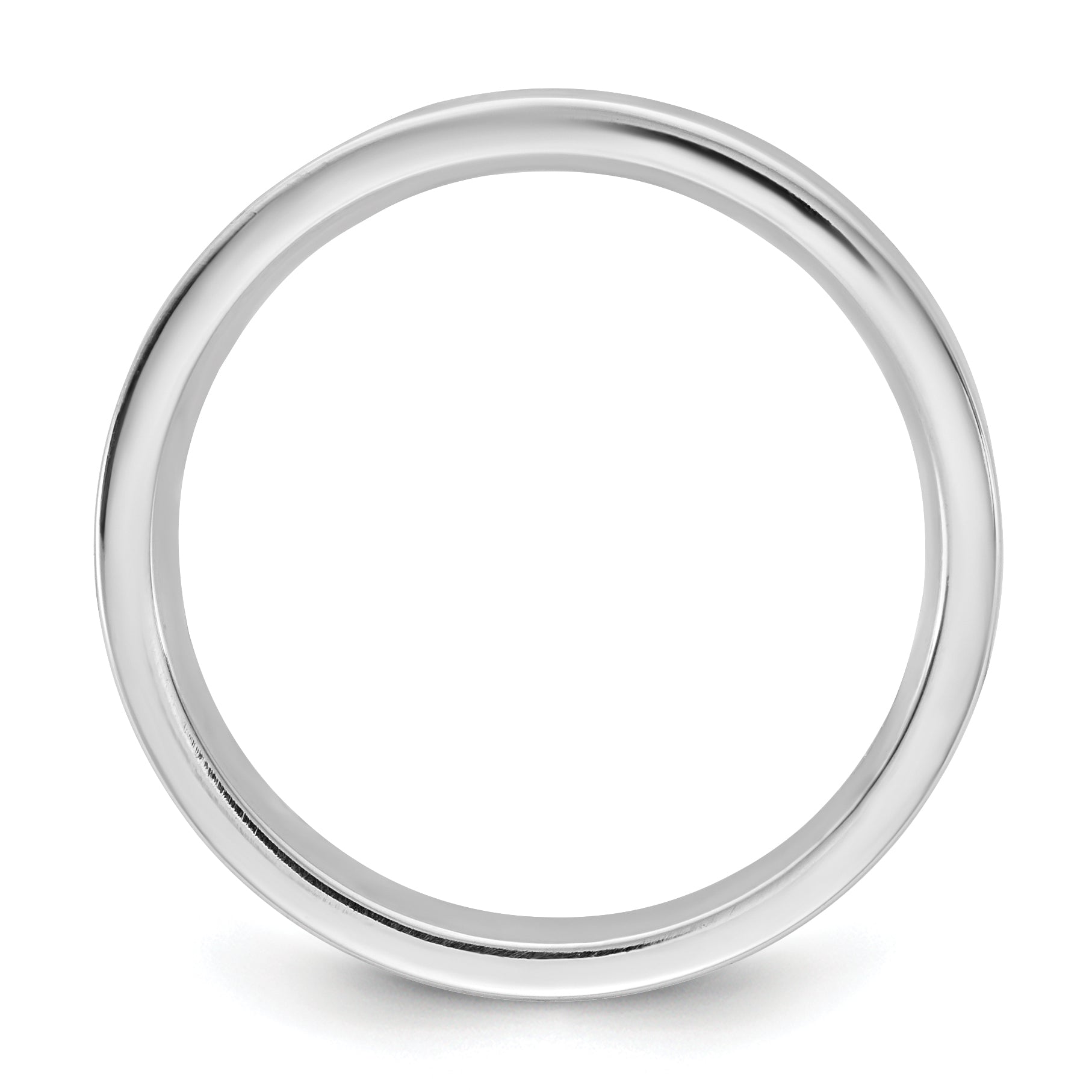 10K White Gold Flat Comfort-Fit Wedding Band 3.5mm