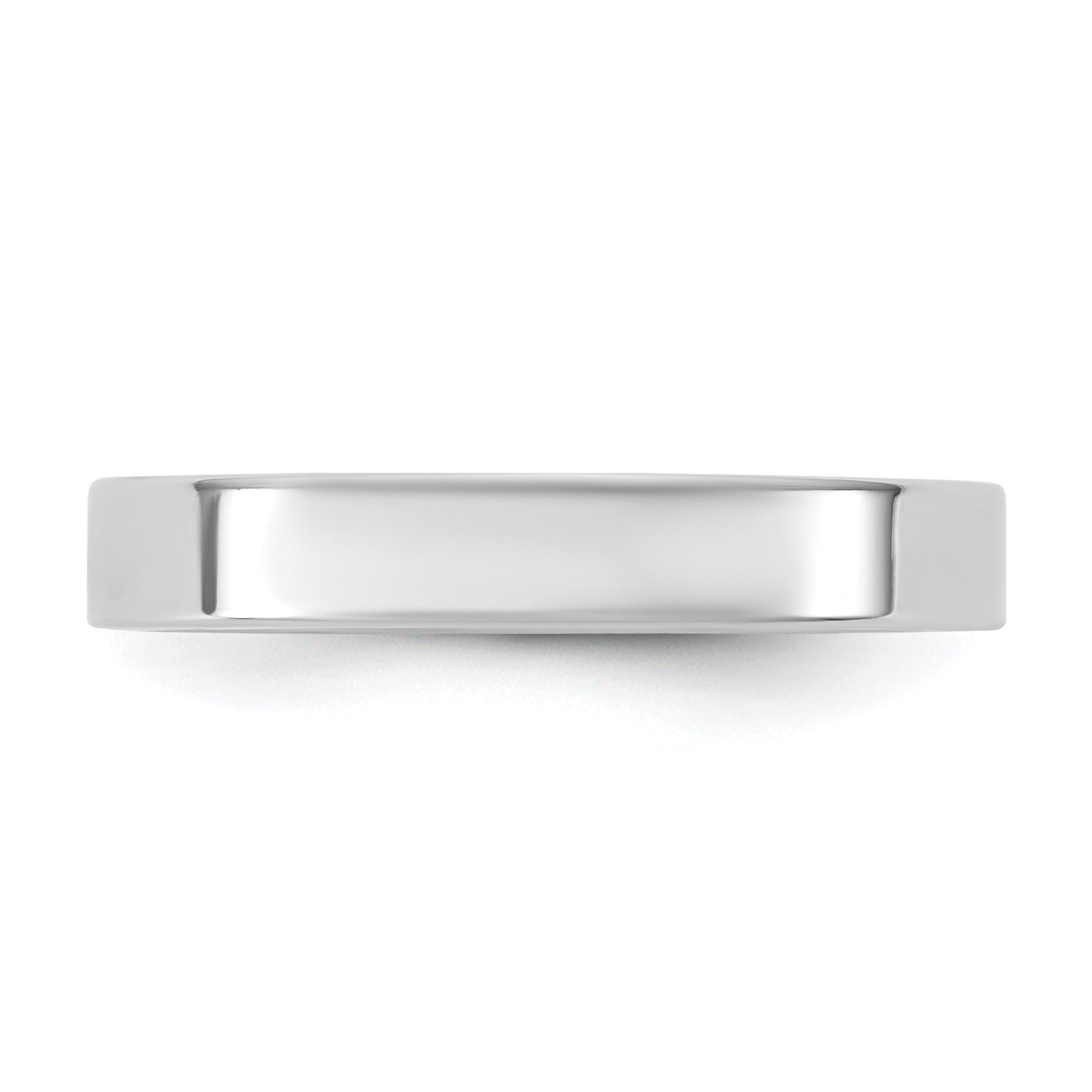 10K White Gold Flat Comfort-Fit Wedding Band 3.5mm