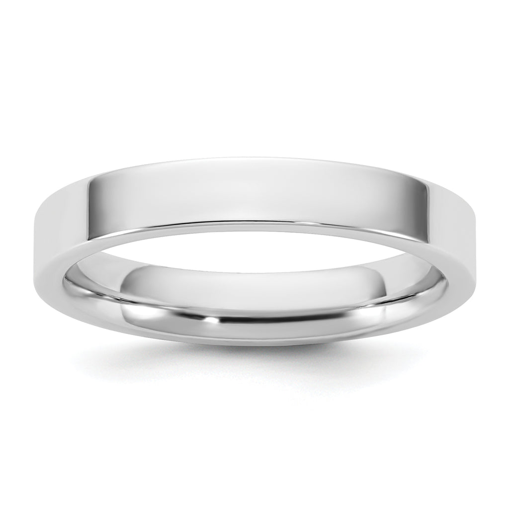 10K White Gold Flat Comfort-Fit Wedding Band 3.5mm