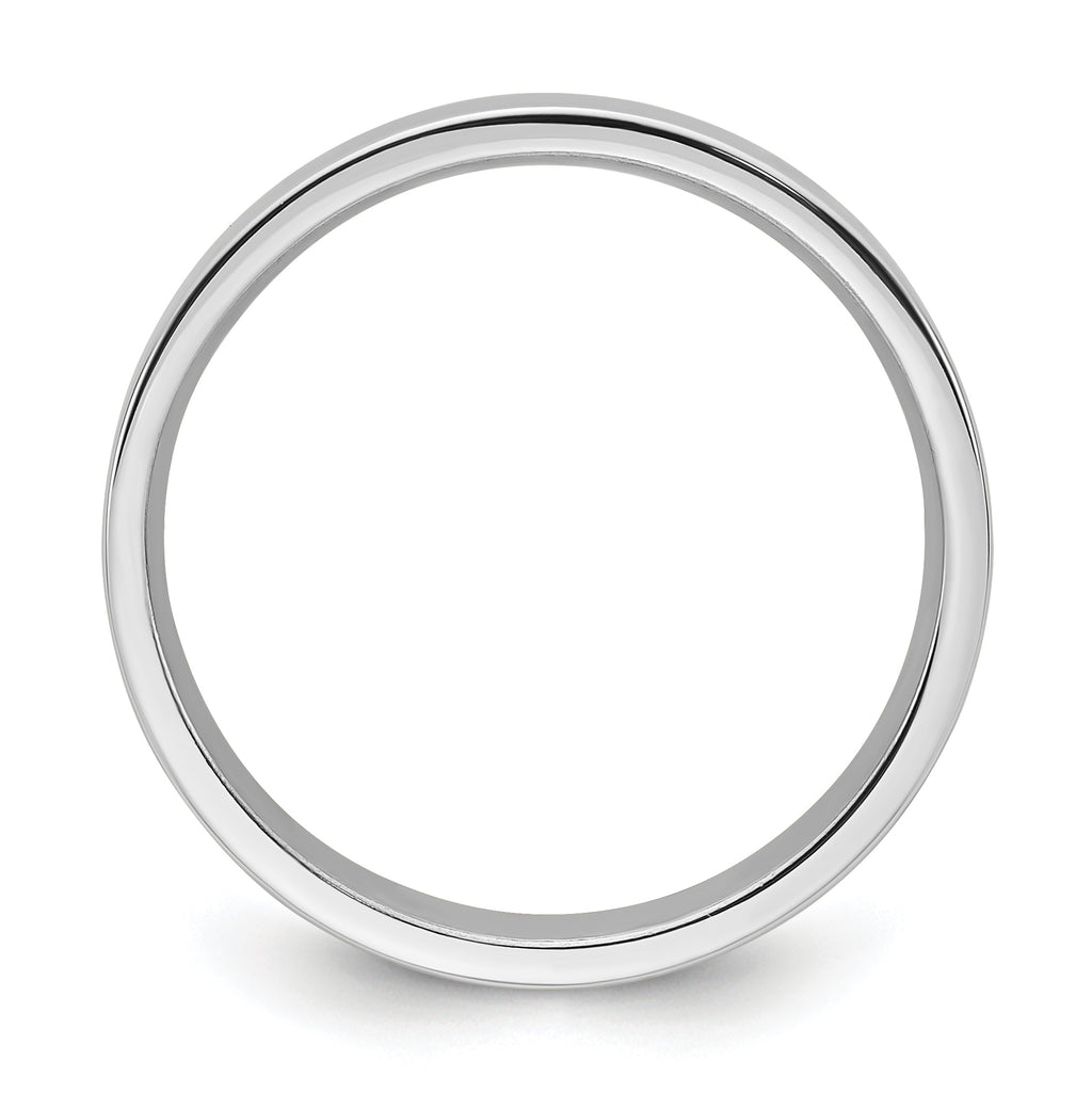 14k White Gold 4mm Standard Weight Flat Comfort Fit Wedding Band