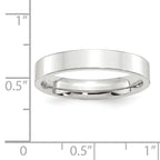 14k White Gold 4mm Standard Weight Flat Comfort Fit Wedding Band