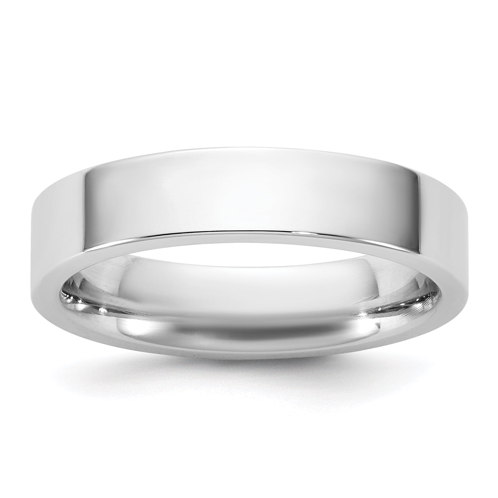 4.5mm 10K White Gold Standard Flat Comfort Fit Wedding Band - Sophia Jewelers