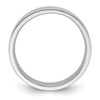 5.0mm 10K White Gold Standard Flat Comfort Fit Wedding Band - Sophia Jewelers
