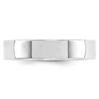 5.0mm 10K White Gold Standard Flat Comfort Fit Wedding Band - Sophia Jewelers