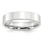 14k White Gold 5mm Standard Weight Flat Comfort Fit Wedding Band