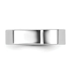 5.5mm 10K White Gold Standard Flat Comfort Fit Wedding Band - Sophia Jewelers