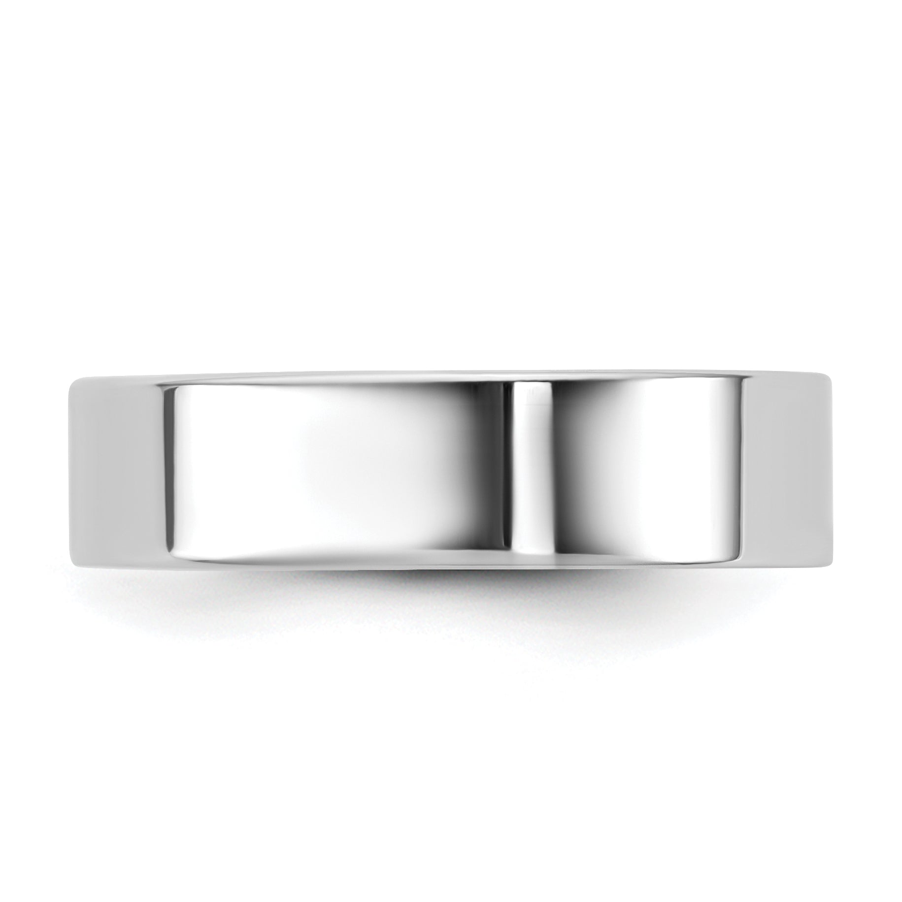 5.5mm 10K White Gold Standard Flat Comfort Fit Wedding Band - Sophia Jewelers