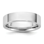 5.5mm 10K White Gold Standard Flat Comfort Fit Wedding Band - Sophia Jewelers