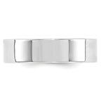 6.0mm 10K White Gold Standard Flat Comfort Fit Wedding Band - Sophia Jewelers