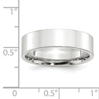6.0mm 10K White Gold Standard Flat Comfort Fit Wedding Band - Sophia Jewelers