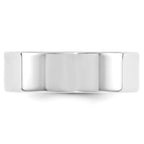 14k White Gold 7mm Standard Weight Flat Comfort Fit Wedding Band