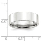14k White Gold 7mm Standard Weight Flat Comfort Fit Wedding Band