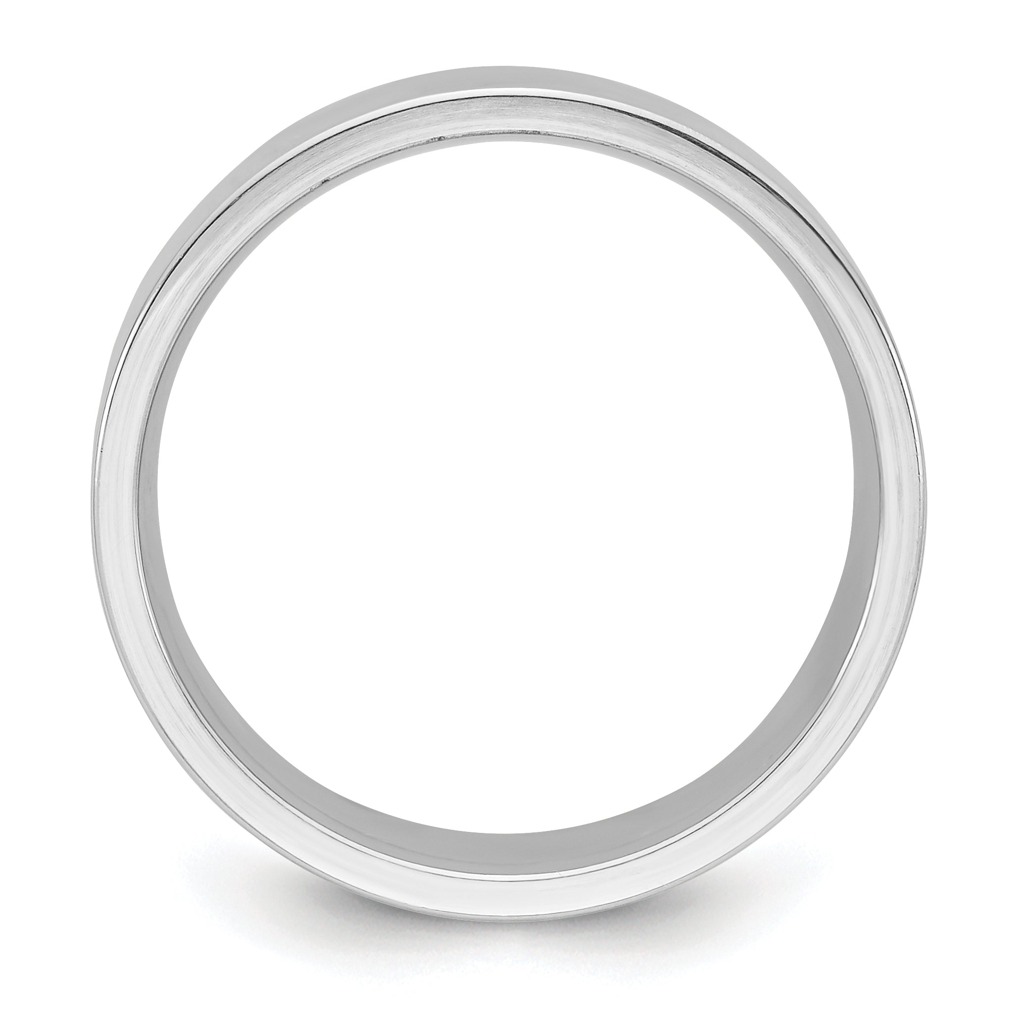 14K White Gold Flat Comfort-Fit Wedding Band 8mm Secondary image
