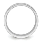 14K White Gold Flat Comfort-Fit Wedding Band 8mm