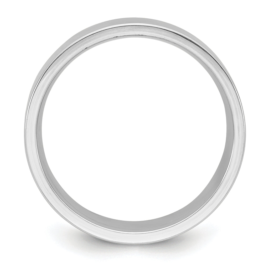 14k White Gold 8mm Standard Weight Flat Comfort Fit Wedding Band