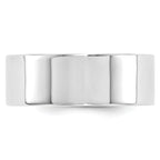 8.0mm 10K White Gold Standard Flat Comfort Fit Wedding Band - Sophia Jewelers