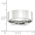14k White Gold 8mm Standard Weight Flat Comfort Fit Wedding Band
